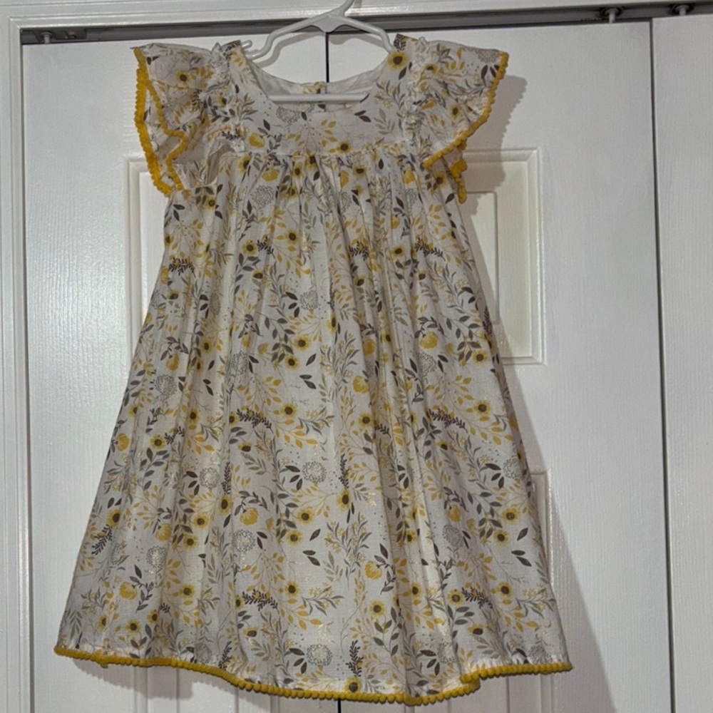 Floral Dress with Yellow Accents